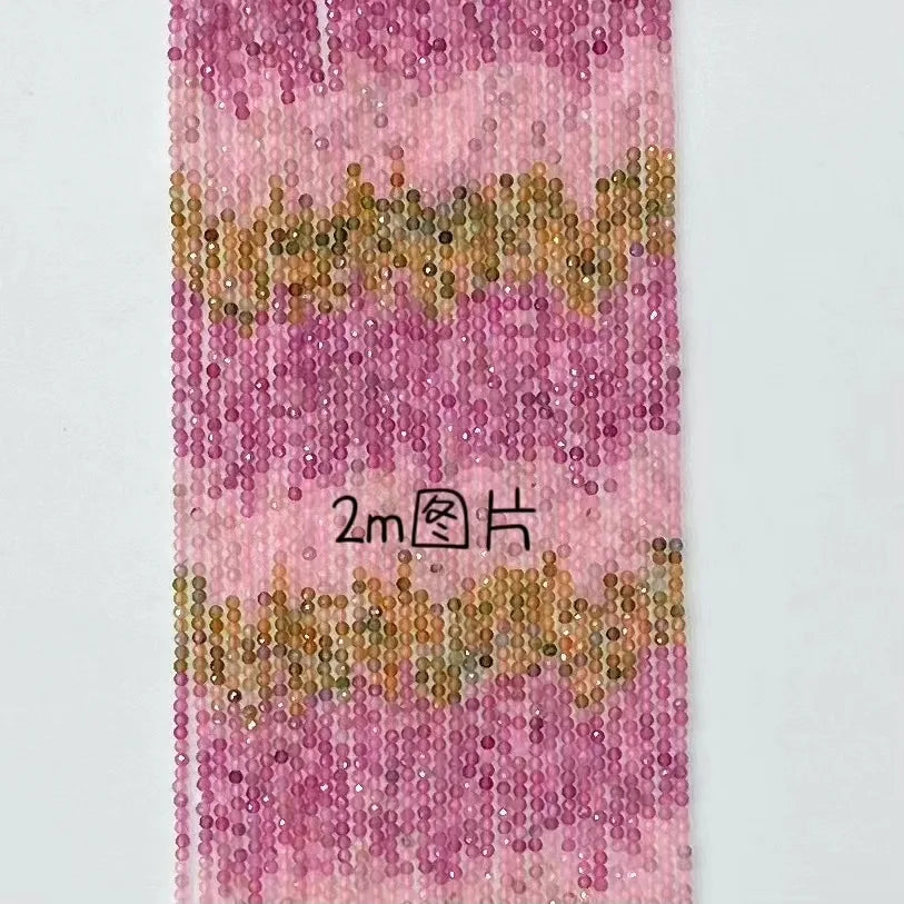 AAA Grade Natural  Rainbow Colorful Tourmaline Slice Loose Bead Jewelry DIY Bracelet Necklace 38cm Manufacturer Wholesale