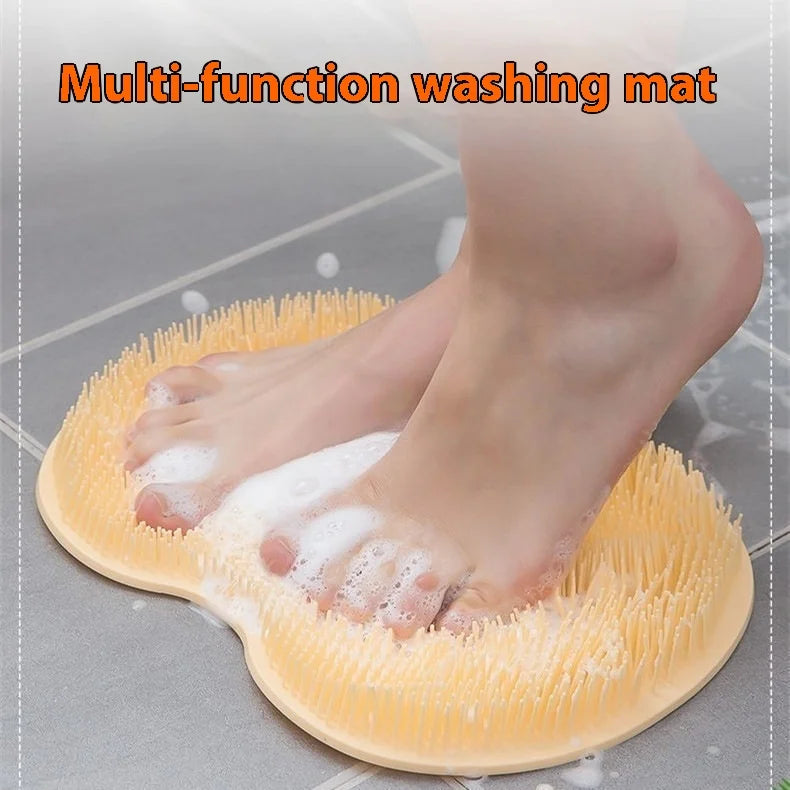Rubbing Foot Pads, Silicone Foot Massaging Tools, Bathroom Foot Massage Pads, Bathing Foot Brushes, Lazy People Bathing Back Mas