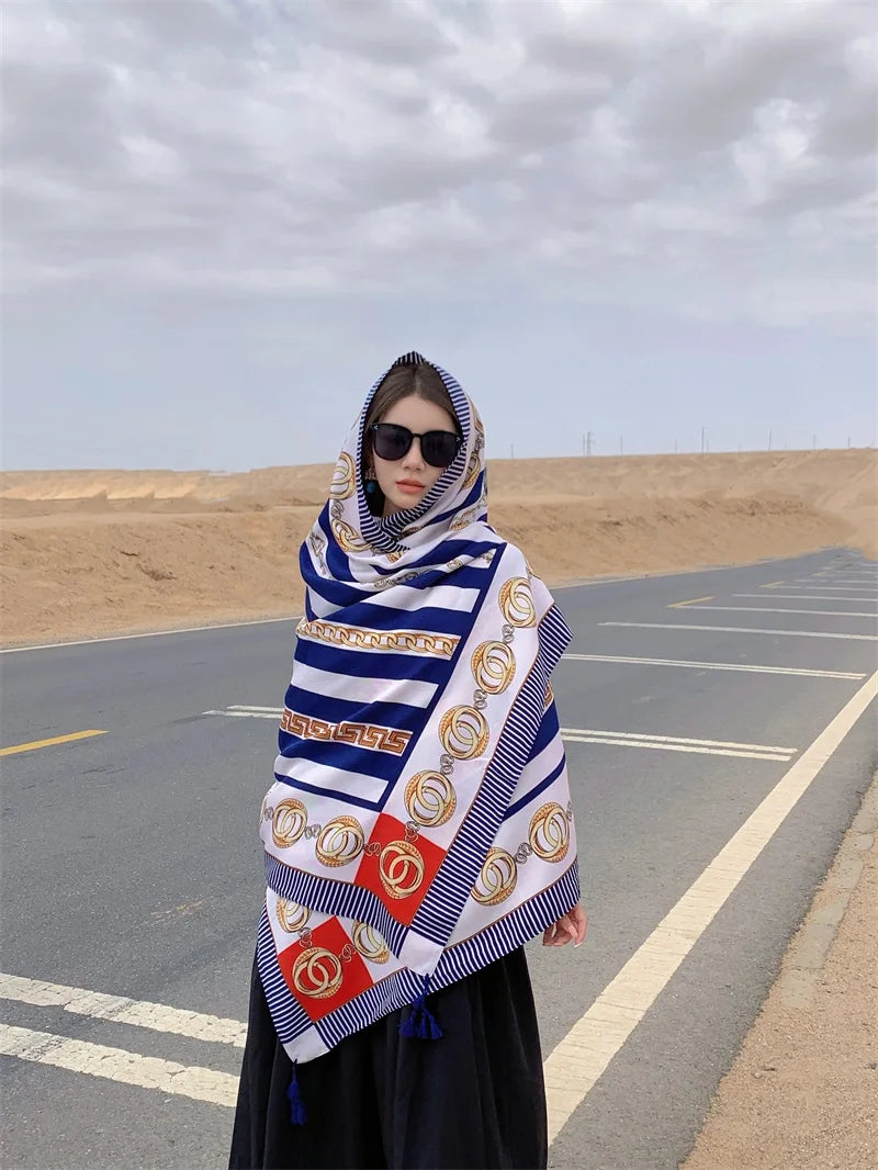 Travel Beach Sunscreen Scarves for Women Bikini Large Sarong Wrap Scarf Brazilian Swimsuit Bathing Cover-ups 17 Styles 90x180cm