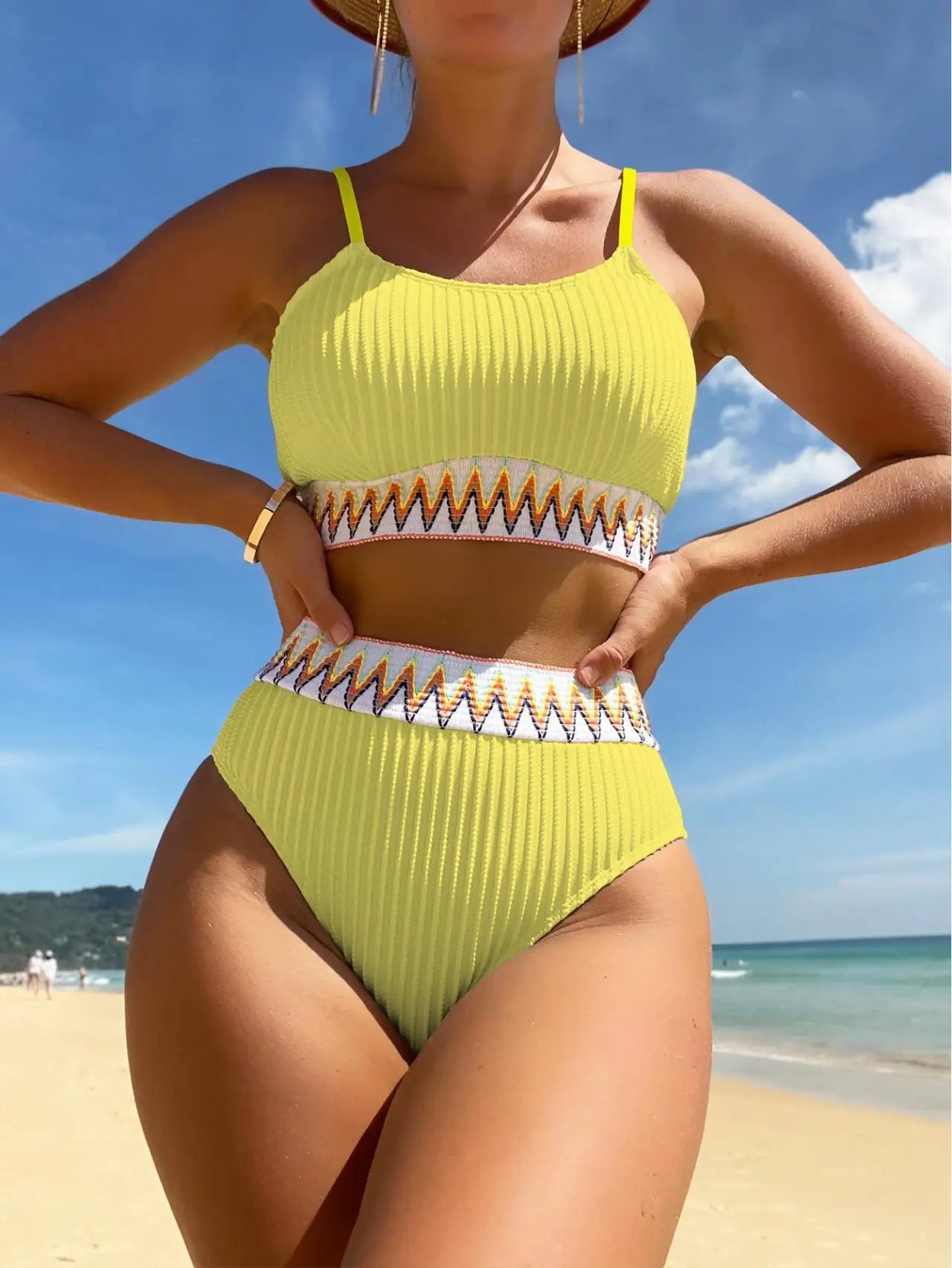 Sexy High Waist Bikinis 2025 Swimsuits Women's Swimwear Push Up Female Beach Swimming Wear Bathing Suits Bikini Set Pool Bather