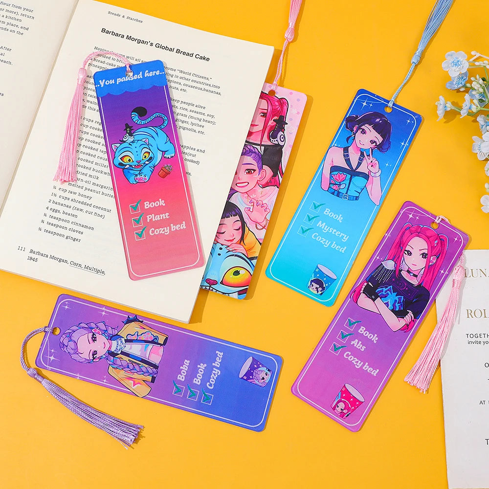 Kpop Demon Hunter Saja Boys Acrylic Bookmark Anime Merch Student Study Stationery Christmas Gift for Friends