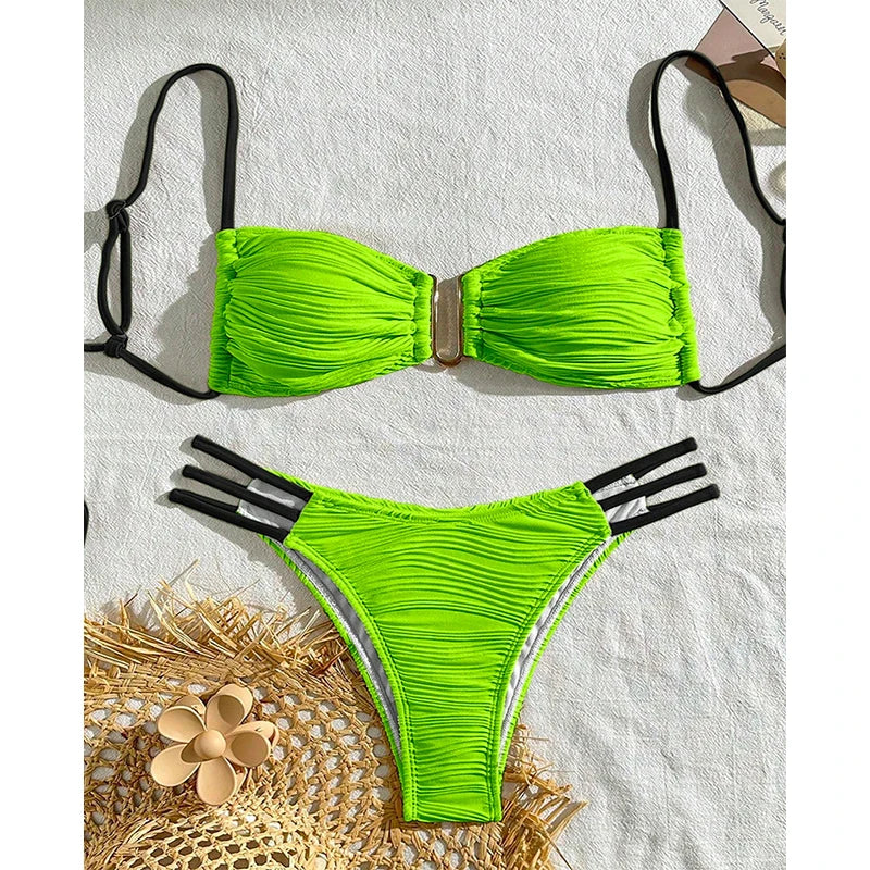 New Sexy Bikinis 2025 Swimsuits Women's Swimwear Push Up Female Beach Swim Wear Bathing Suits Brazilian Bikini Set Pool Bather