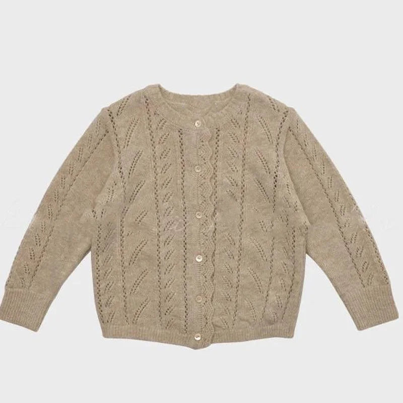 2025 Lou Autumn Girls Blouse and Skirts Set Vintage Kids Sweaters Knitted Cardigan Casual Pant Winter Warm Outwear Coats Suit