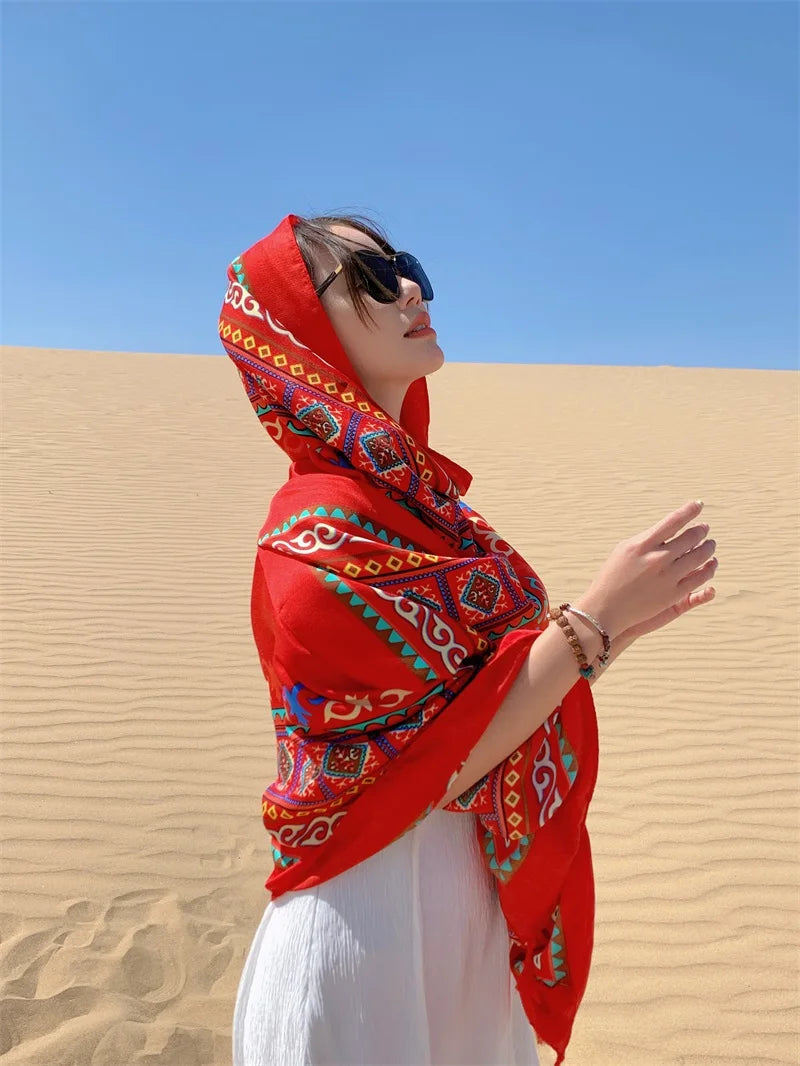 Travel Beach Sunscreen Scarves for Women Bikini Large Sarong Wrap Scarf Brazilian Swimsuit Bathing Cover-ups 17 Styles 90x180cm