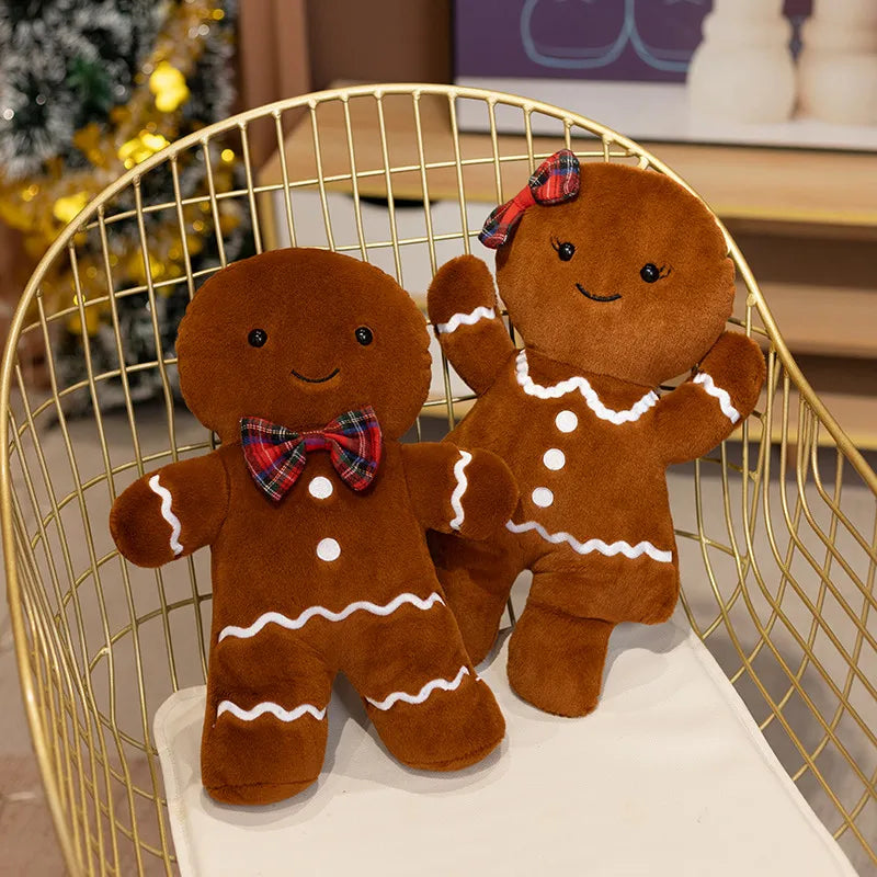 15/37cm Cartoon Hot Sale Gingerbread Plush Doll Pendant Boy Girl Biscuit Cookie Stuffed Toy Home Decor Christmas Gift For Kids