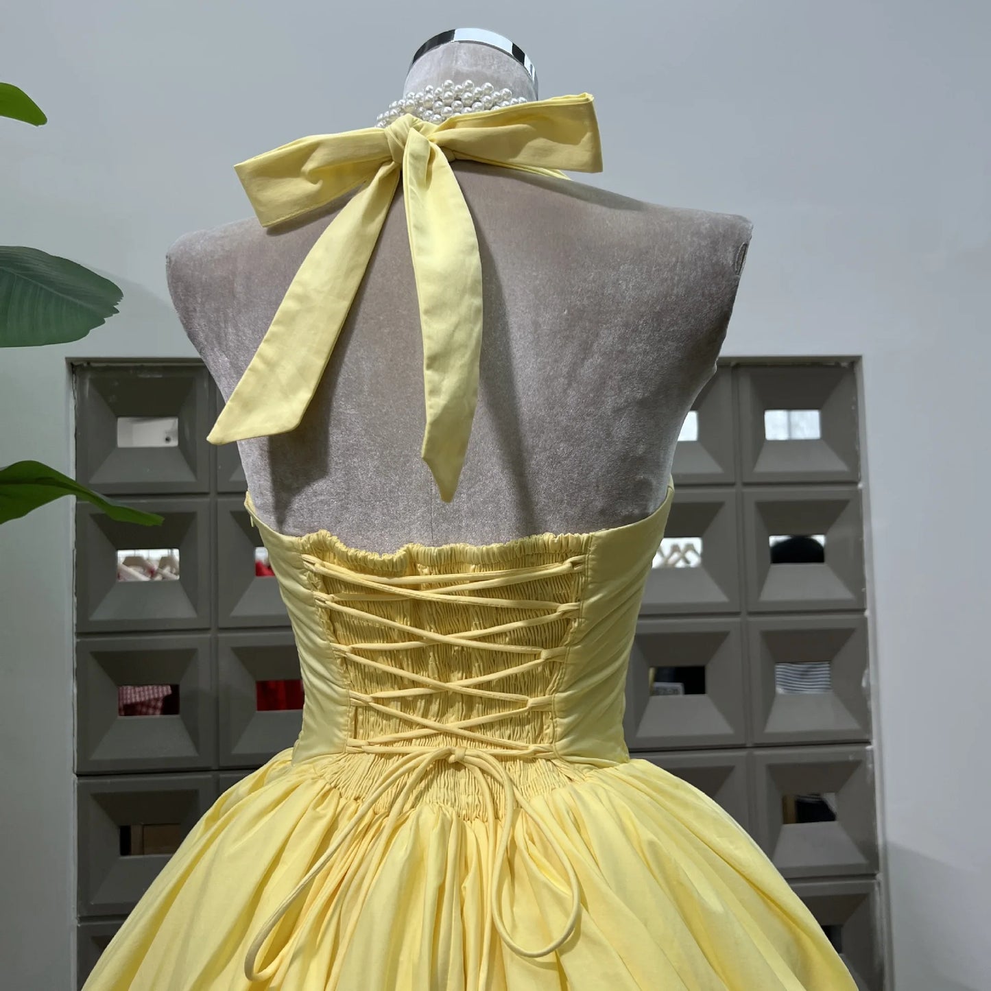 Yellow Sequar Collar Sleeveless Party Short Dress for Women 2025 Summre New Elegant High Waist Evening Dresses Women's Clothes