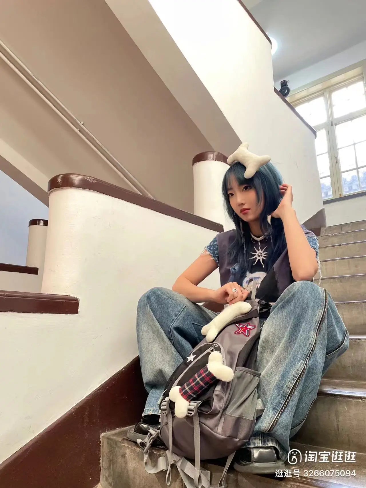 JIAERDI Y2k Grunge Crossbody Bags Women Gothic Star Patchwork Chic Casual Handbags Ladies Harajuku Aesthetic Messenger Bag 2023