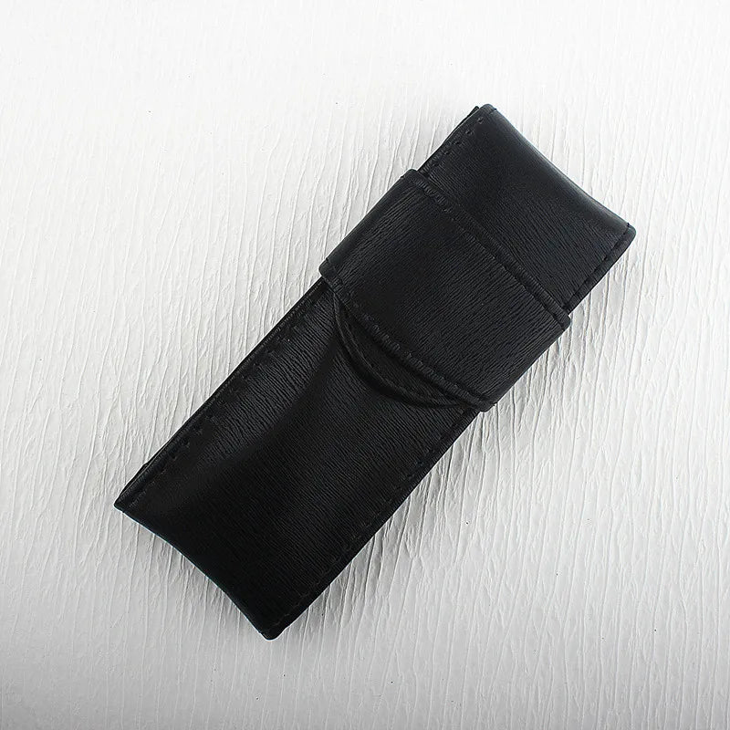 Vintage PU Leather Pencil Bag Fountain Pen Stationery Holder Protective Cover Office School Supplies Retro Pen Torage Case