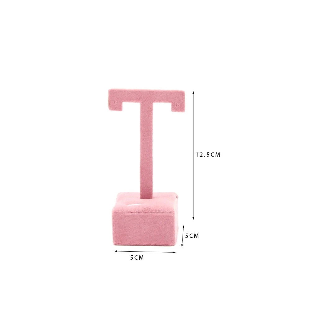 High End Pink Velvet Jewelry Display Props Ring Earrings Holder Necklace Bracelet Tray Organizer Jewelry Store Window Display