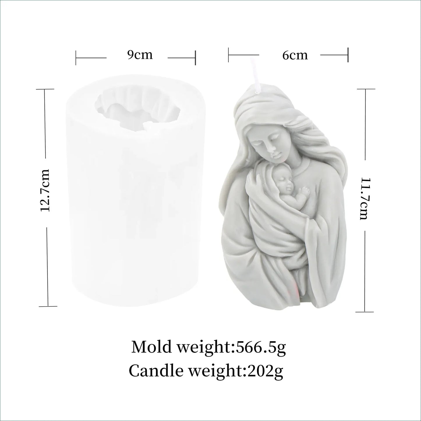 2D/3D Jesus Cross Statue Silicone Mold Jesus Kobe Candle Silicone Mold Candle Mould Greek Mythology resin mold  gypsum mould