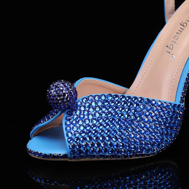 Fashion High Quality Wedding Shoes Women Pearls Studs Luxury Peep Toe White High Heels Buckle Designer Woman Sandal 43 Zapatos