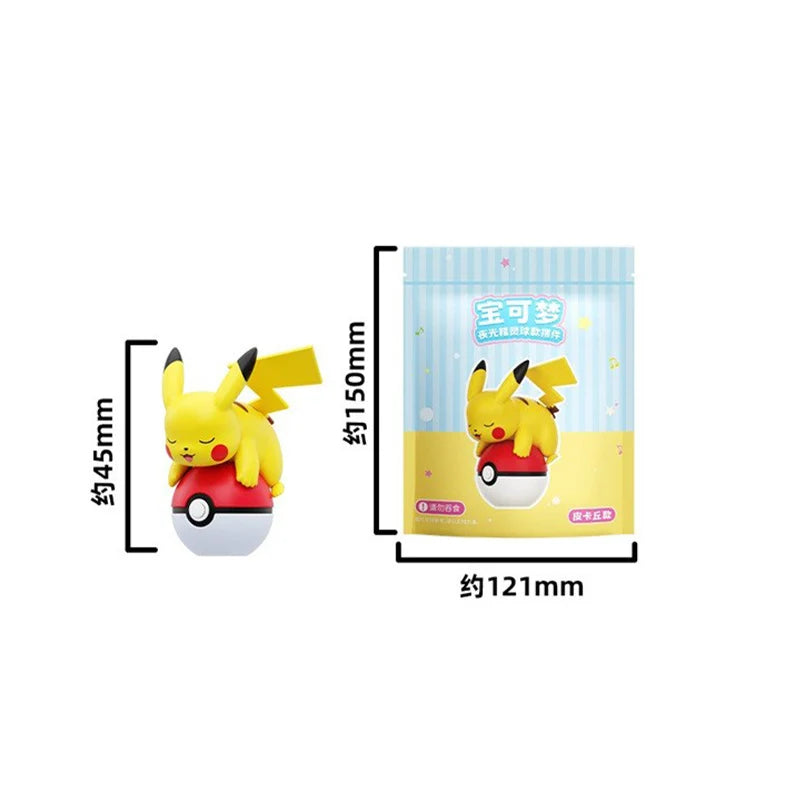 Authentic Pok é mon Pok é Ball Night Light Doll Handmade Pikachu CHARMANDER Doll Model Ornament Children's Toy Christmas Gift