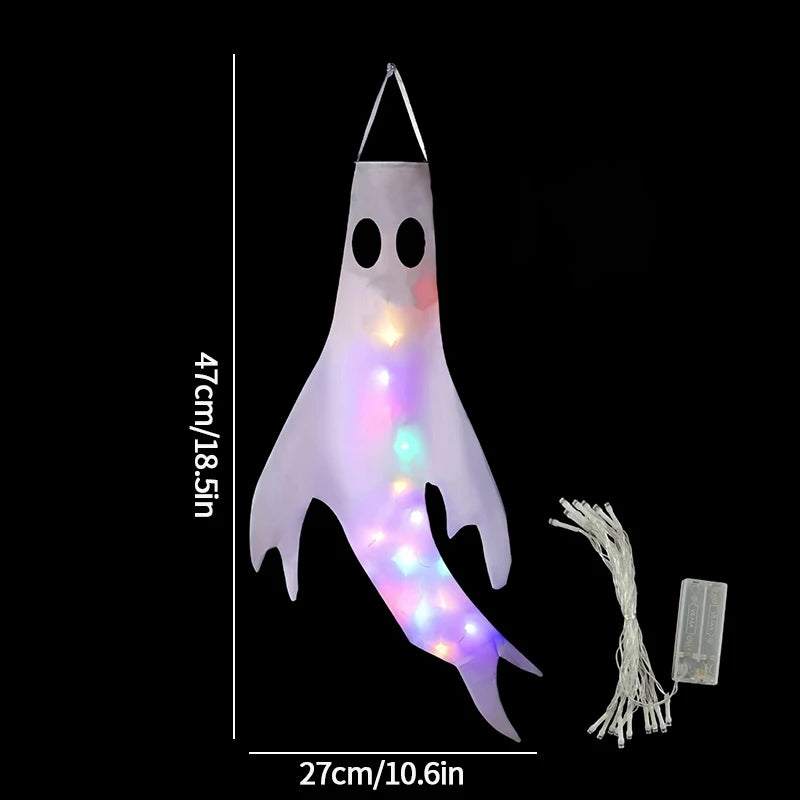 Halloween Floating Ghost Decor  for Home Courtyard Hanging Pumpkin Lamps   Halloween Scary Horror Atmosphere Decor