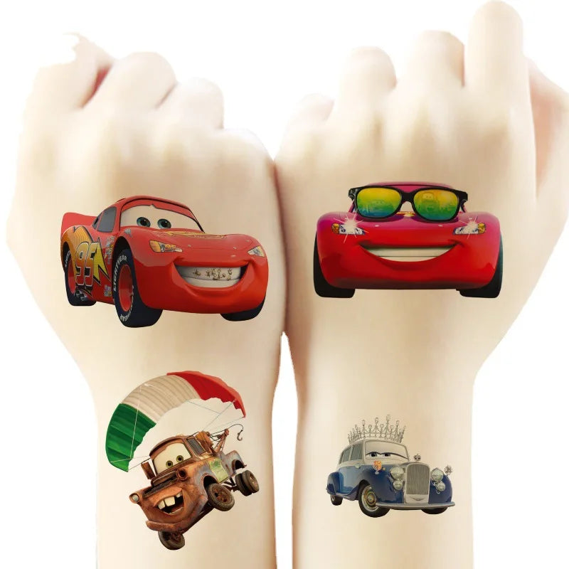 Pixar Cars Tattoo Stickers Waterproof Cute Sticker Anime Birthday Party Supplies Decoration for Kids Reward Toy Christmas Gift