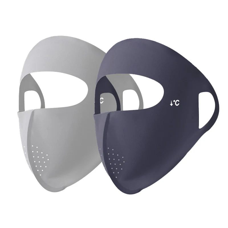 1/2Pcs Summer Full Face Mask Sun Protection Men Women Face Mask for Outdoor Travel Ice Sense Breathable Elastic Facekini