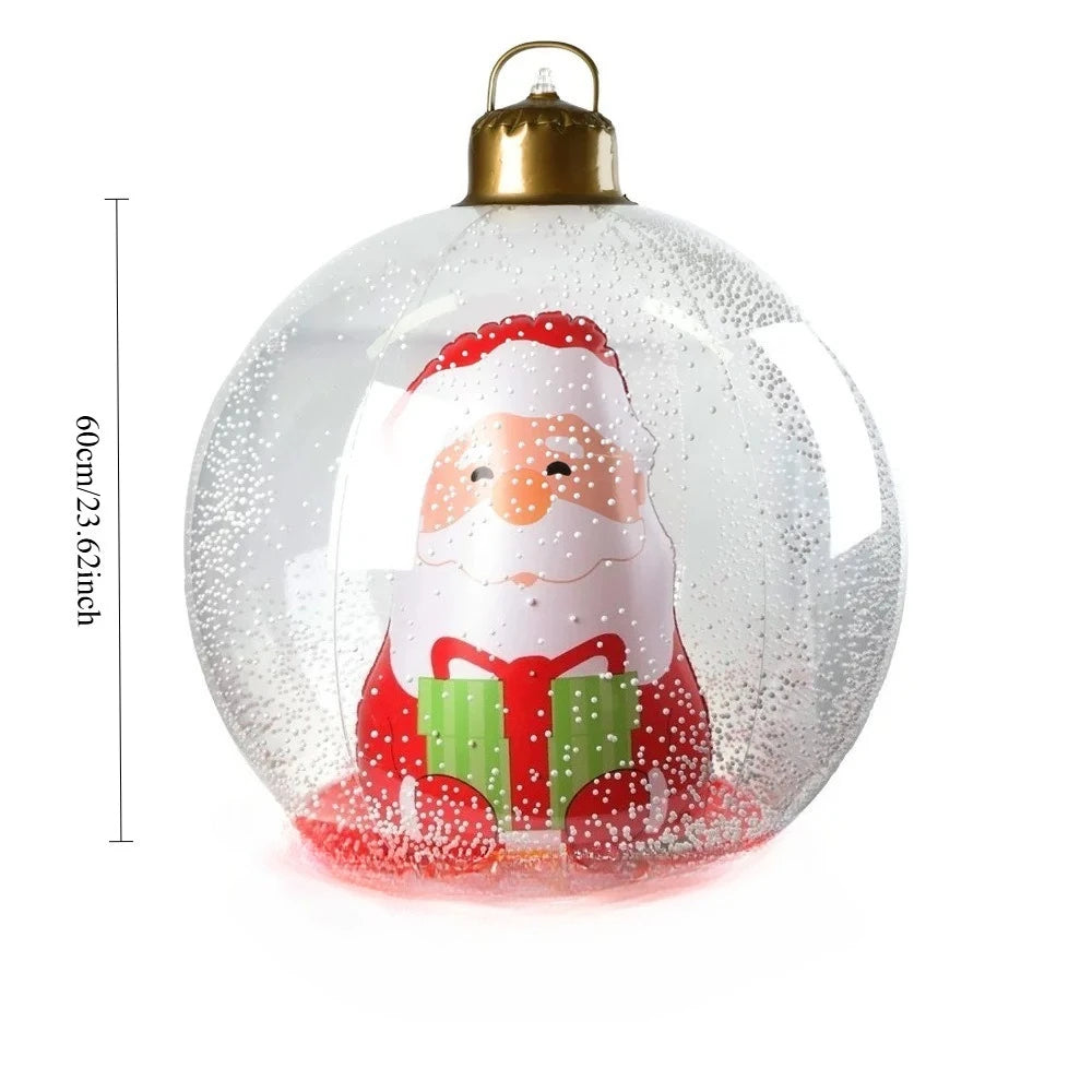 60CM/23.62inch Xmas Balls: Snowman, Christmas Tree & Santa Designs, Home/Yard Decor & Christmas Gift