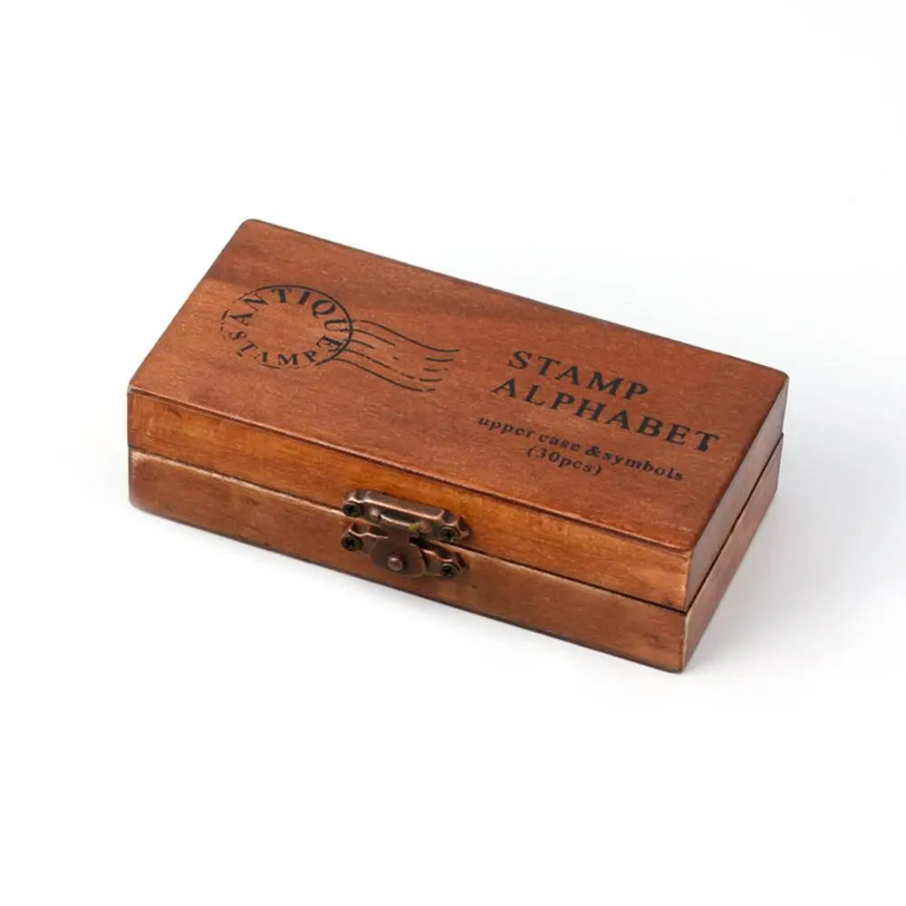 Retro Alphabet Stamps Set Kids Children DIY Scrapbook Photo Album for Family DIY Together Fun Toys Attachment Accessory