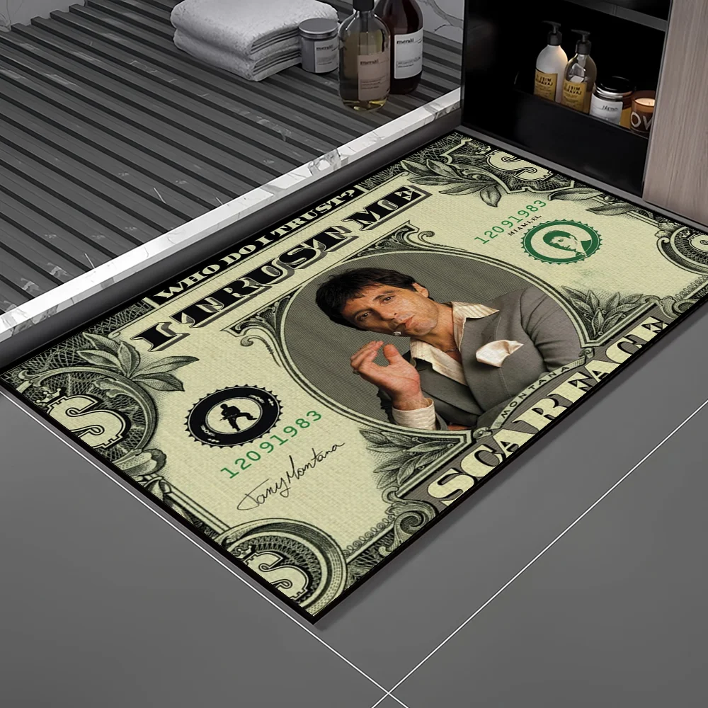 Film Scarface Door Mat Welcome Entrance Balcony Bathroom Floor Non-slip Rug Bedroom Carpet Home Decoration