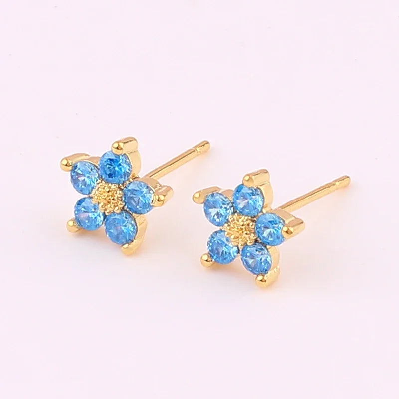 Luxury Rainbow CZ Flower Tennis Chain Bracelet For Women Girls Iced Out Bling CZ Paved Colorful Daisy Flower Bracelet