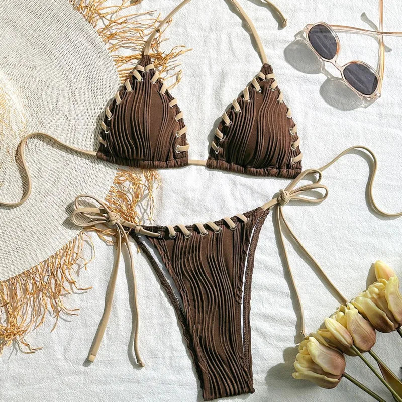 New Sexy Bikinis 2025 Swimsuits Women's Swimwear Push Up Female Beach Swim Wear Bathing Suits Brazilian Bikini Set Pool Bather