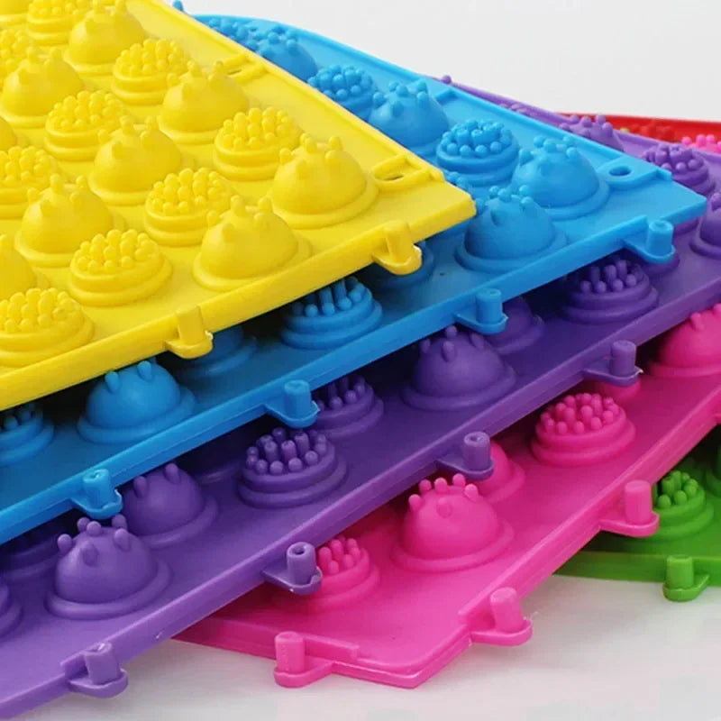 Acupressure Mat Foot Massage Pad Pain Stress Relief Reflexology Foot Massage Pad Toe Pressure Blood Foot Massager Acupressure