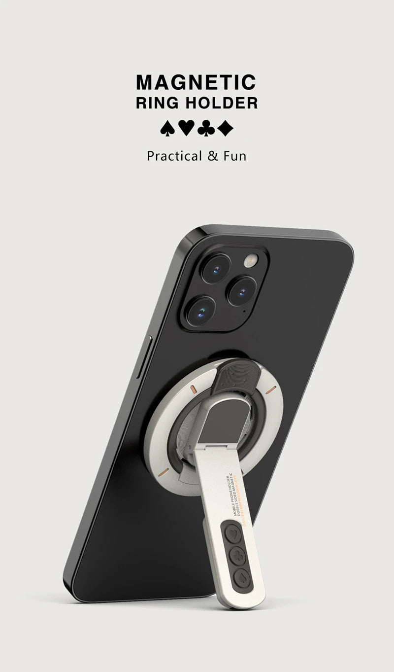 Xiaomi MagSafe Phone Grip Stand 3in1 Magnetic Finger Ring Holder Double Sided Magnetic Phone Stand For iPhone 17 16 15 14 13 12