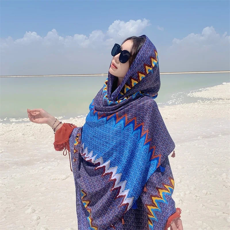 Travel Beach Sunscreen Scarves for Women Bikini Large Sarong Wrap Scarf Brazilian Swimsuit Bathing Cover-ups 17 Styles 90x180cm