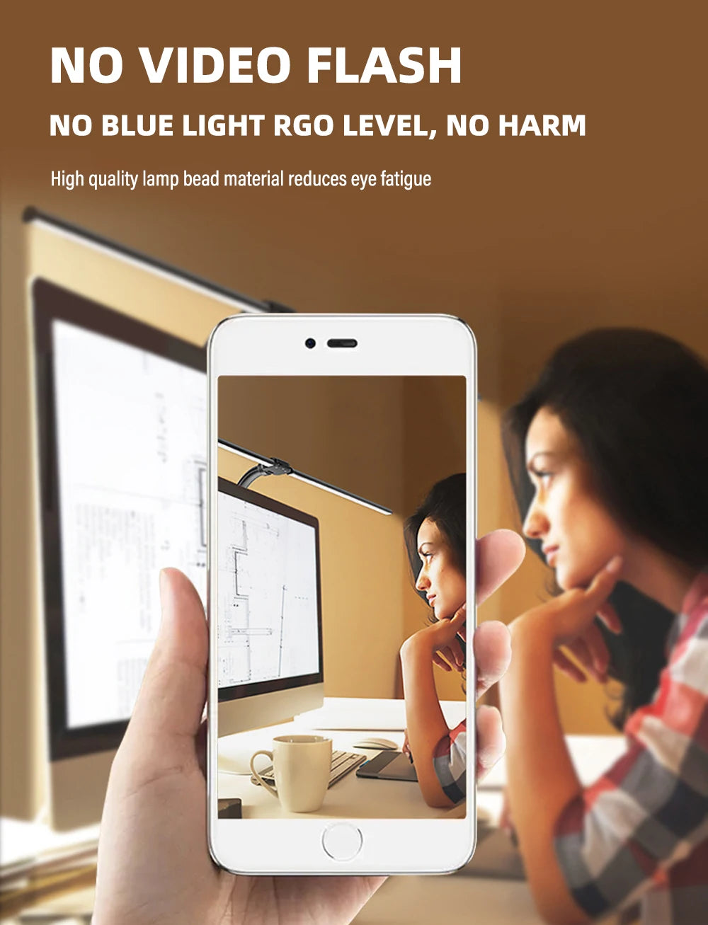 Double Head LED Clip Remote Control Desk Lamp Architect Table Lamp for Home Office Lighting 5 Color Modes and 5 Dimmable