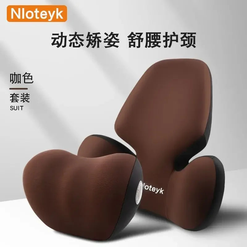 Update Car Lumbar Support Pillow Auto Neck Pillow Waist Support Removable Washable Backrest Universal Vehicle Cushion