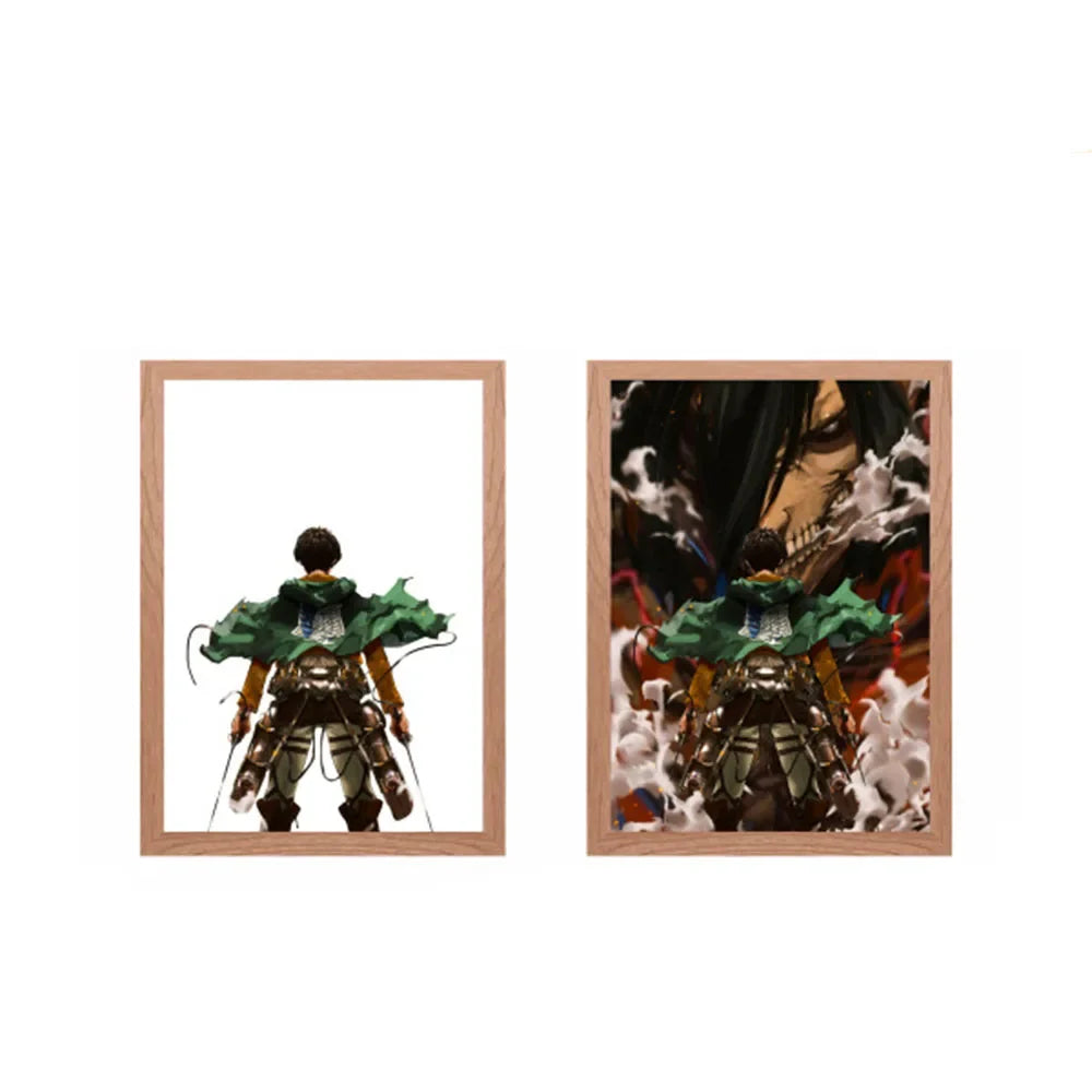 Hot INS Anime Attack on Titan LED Night Light Colorful USB Plug in Three Color Lighting Surprise Desk Lamp Christmas Gift Toy