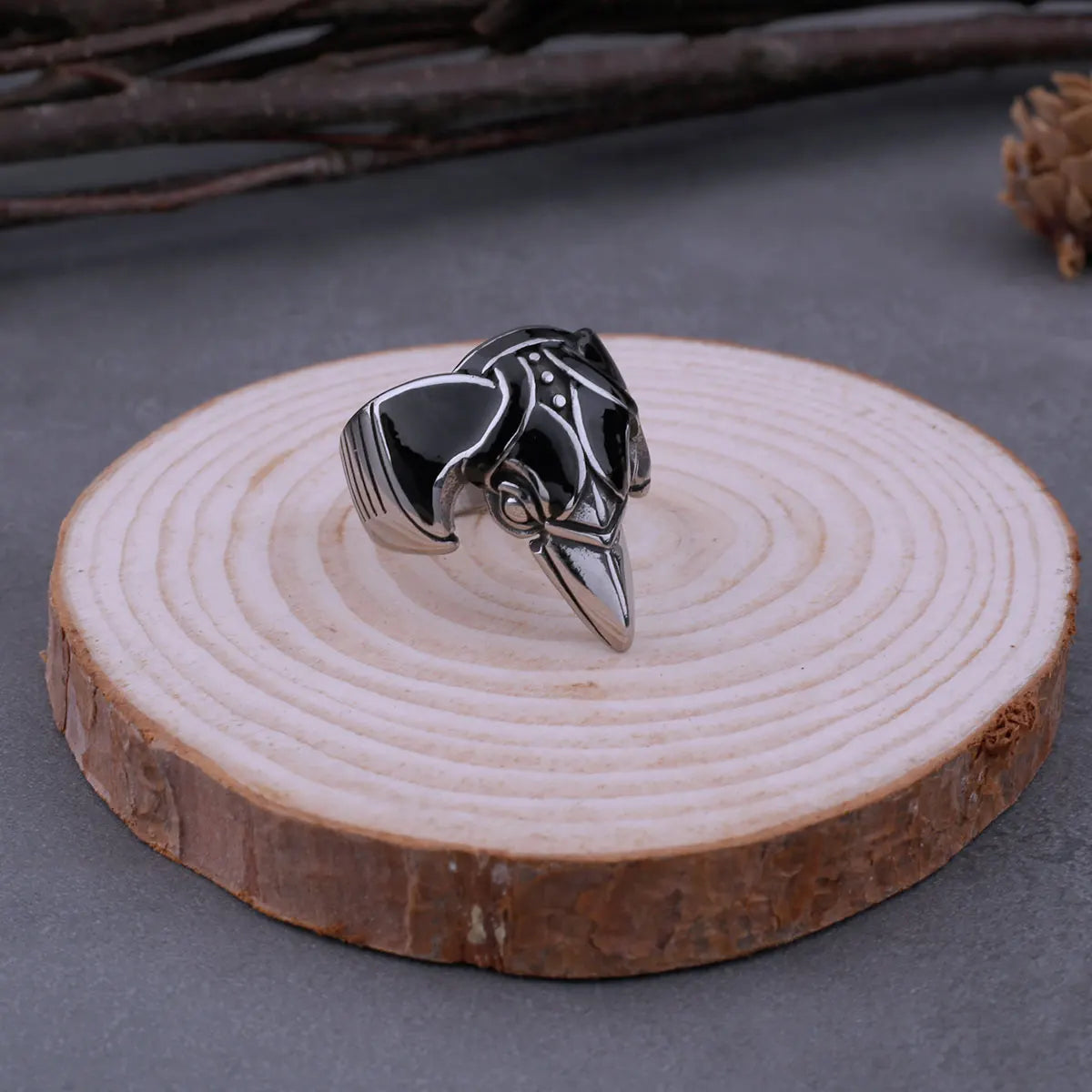 316L Stainless Steel Viking Raven Ring Ring Men Pagan Nordic Amulet Ring Scandinavian Viking Jewelry as Men Gift Dropshipping