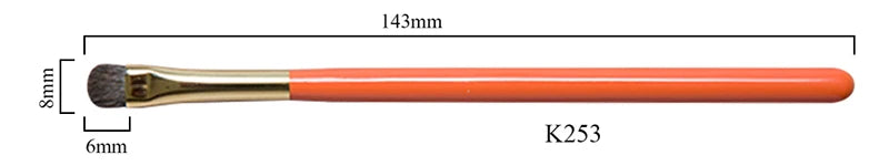 Professional Handmade Makeup Brushes Kit Soft Blue Squirrel Goat Hair Eye Shadow Blending Brush Orange Handle Make Up Brush Set