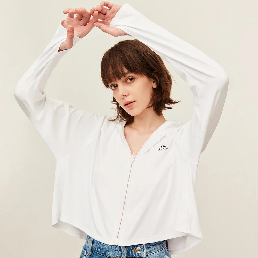 OhSunny Anti-UV UPF 50+ Sun Protection Coats Hooded Professional Sunscreen Loose Batwing Sleeve Outdoor Cycling