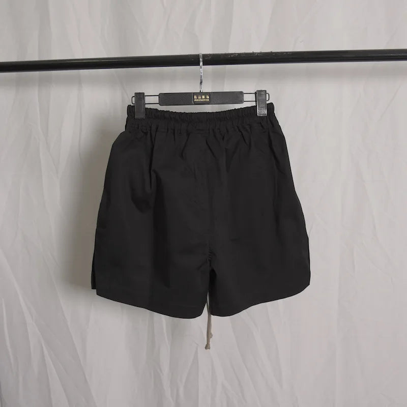 High Street Men's Pants Black Solid Casual Shorts for Man Cotton Zipper Design Men Trousers Techwear Men's Clothing
