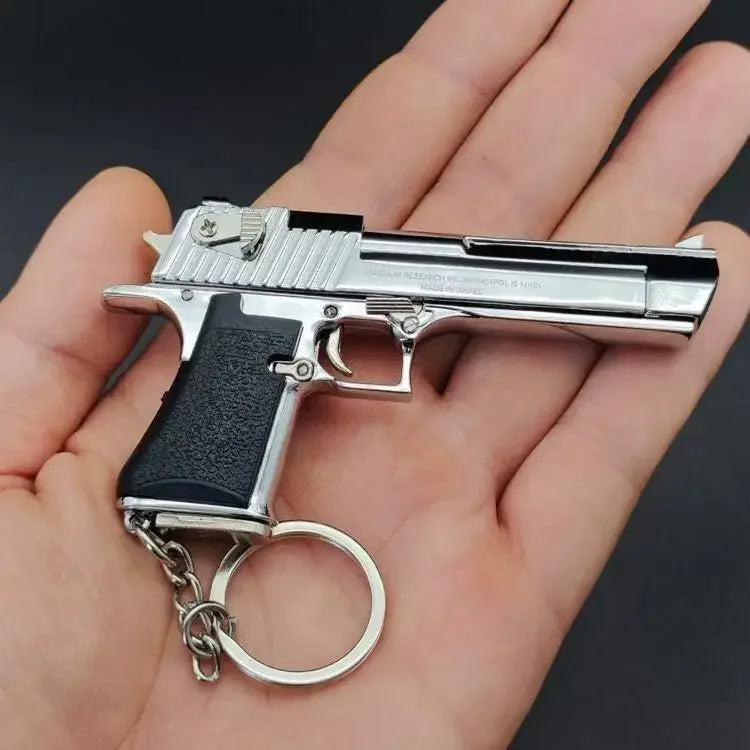 1:3 Scale 92f Alloy Pistol Keychain Mini Toy Gun Weapon Model Metal Keychain For Adult Kids Christmas Gift