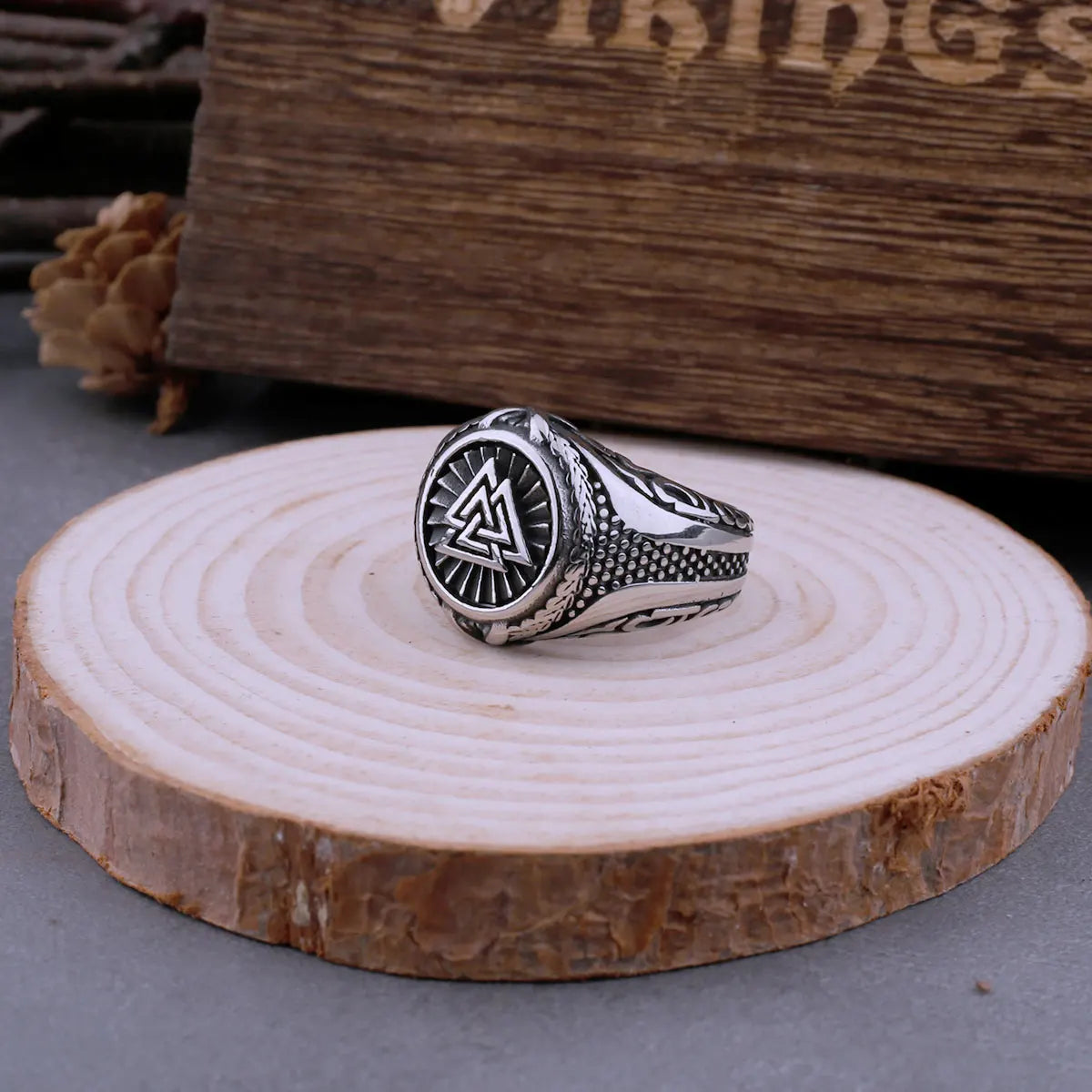 Viking Valknut Norwegian Rune Ring Ring Men's Nordic Viking Amulet Hip Hop Biker Street Ring Viking Ring Jewelry As Men Gift