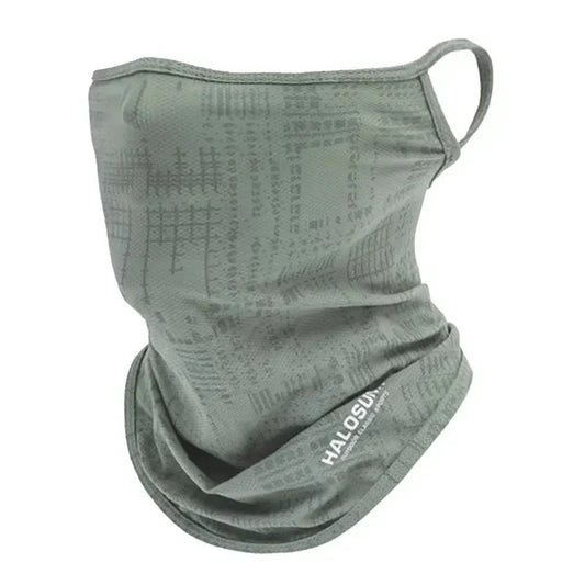 Thin Breathable Quick-dry Outdoor Face Mask Sun Protection Summer Ice Silk Scarf Letter Pullover Neck Warmer