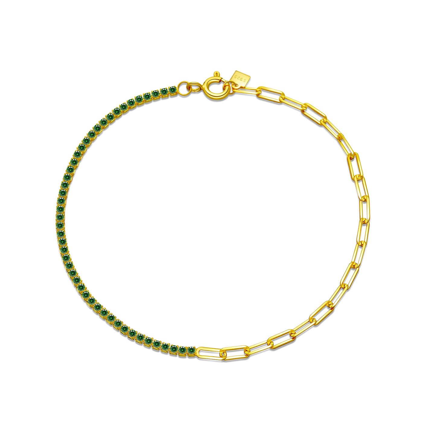 VEWANT 925 Sterling Silver Rainbow Colorful Zircon CZ Chain Bracelet Women Fine Jewelry Rock Punk Wedding Anniversary Gift