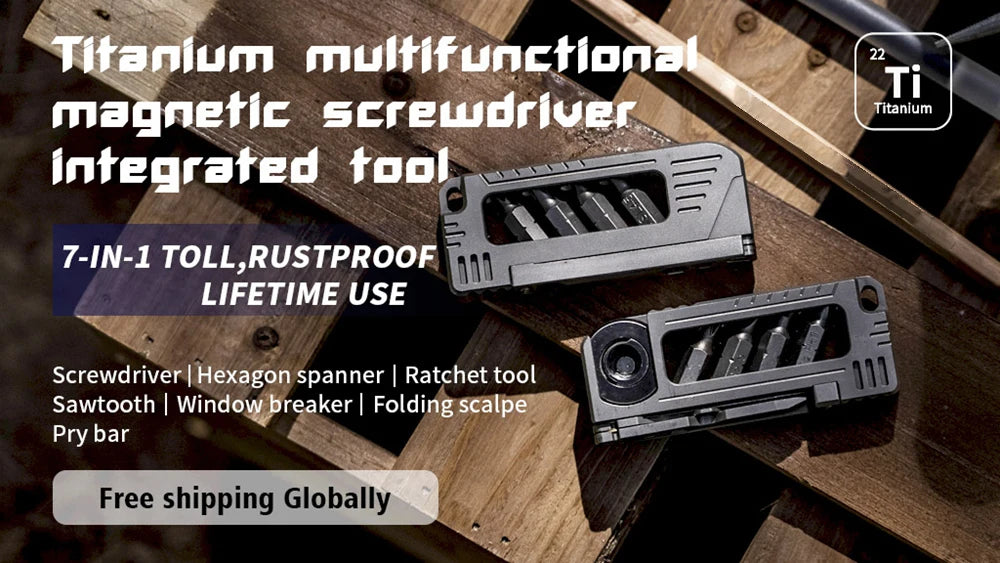 EDC Titanium Alloy Mini Adjustable Spanner Wrench Handle Multi-tool profession Portable Rrepair Tools For Outdoor Tools