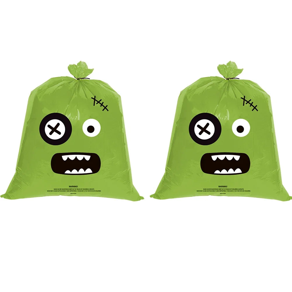 Large Halloween Pumpkin Plastic Garbage Leaf Bags For Home Outdoor Garden Yard Decoration Lawn Bag Happy Halloween Party Props