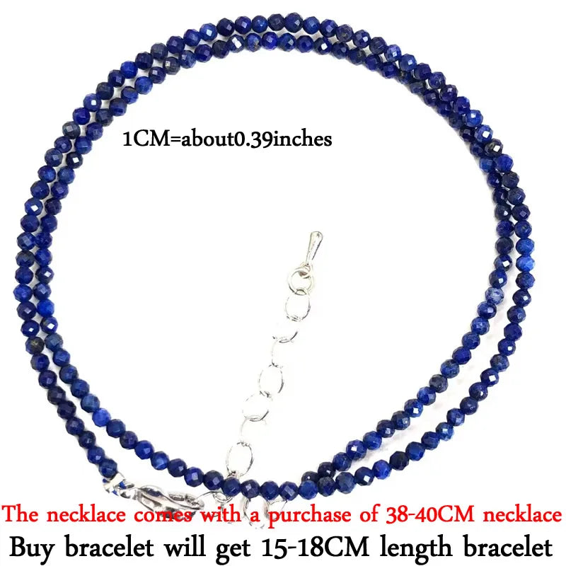 2-3mm Natural Stone Beaded Necklace Handmade Mini Tourmaline lapis crystal Energy Healing Female Bracelet for Women Jewelry Gift