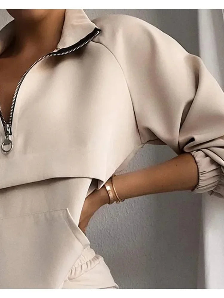 2025 Two Piece Set WomenTracksuit Festival Clothing Autumn Winter Top+Pant Sweat Suits Zipper 2 Piece Outfits Matching Sets