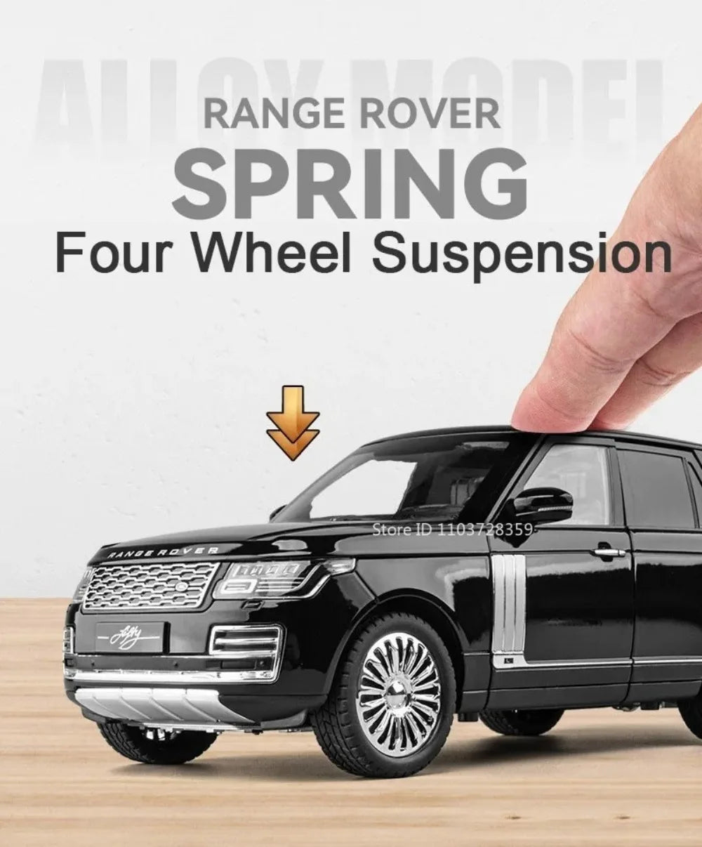 1:18 RS7 Range Rover Alloy Car Model Diecast Toy Sound Light 6 Doors Opened Shock Absorption Miniature Vehice Kid Christmas Gift