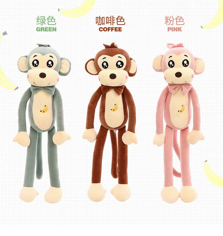 Creative Cute Cartoon Plush Toy Animal Monkey Long Arms And Long Legs Doll Baby Sleeping Comfort Pillow Christmas Gift