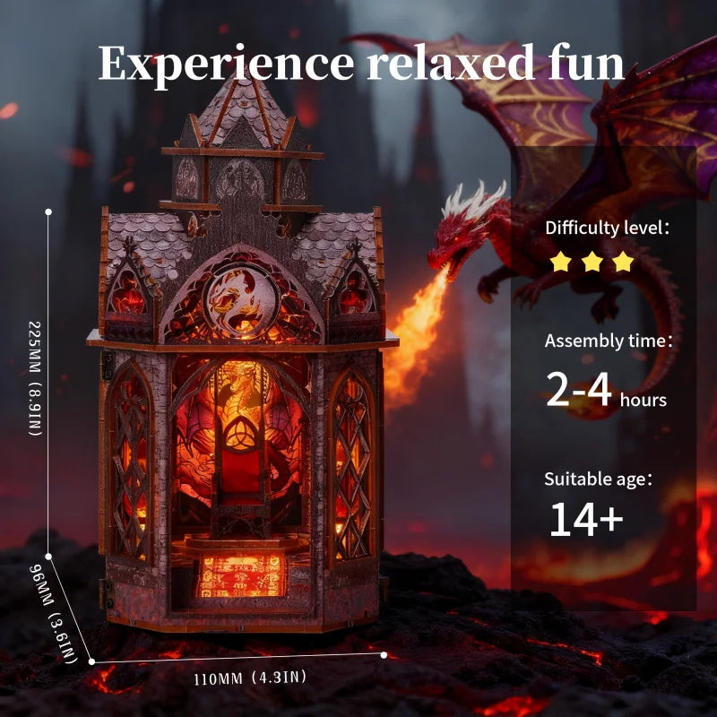 DIY Book Nook Kit Wooden Doll House 3D Puzzle Assembly Toy Home Bookend  Bookshelf Insert With Furniture Toys For Christmas Gift