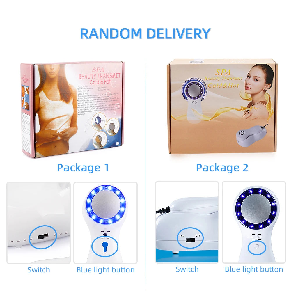 Cryotherapy Skin Cooling Machine Cold Compress Blue Photon Skincooler Facial Calming Care Ice Cooler Reduce Swelling Shrink Pore