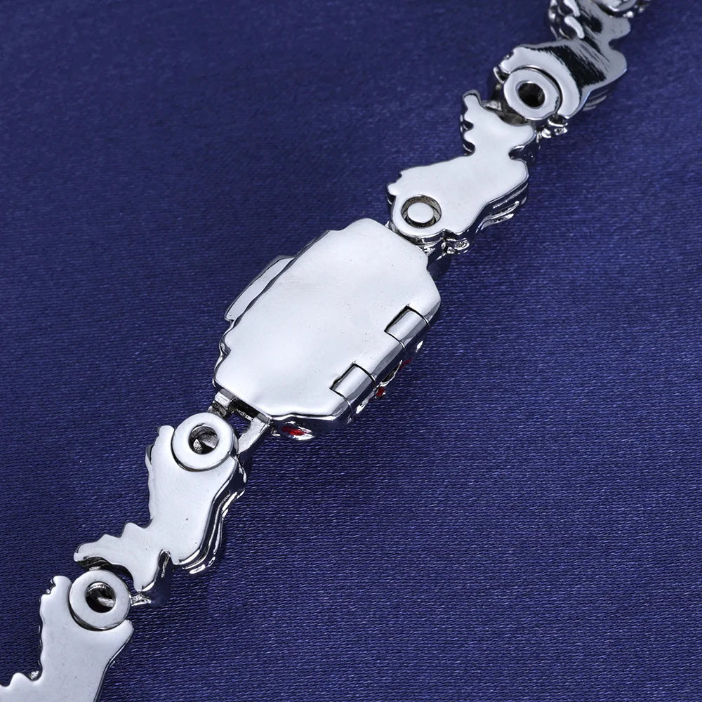 Hip Hop Jewelry New Fashion Jewelry Evil Eye Necklace Luxury Red CZ High Quality Men Women Eye Necklace Drop shipping  ﻿