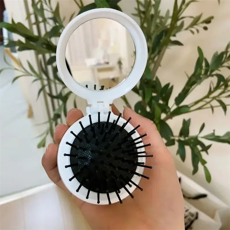 New Hello kitty Kuromi My melody  cartoon foldable comb mirror one-piece creative student portable dormitory make-up mirror