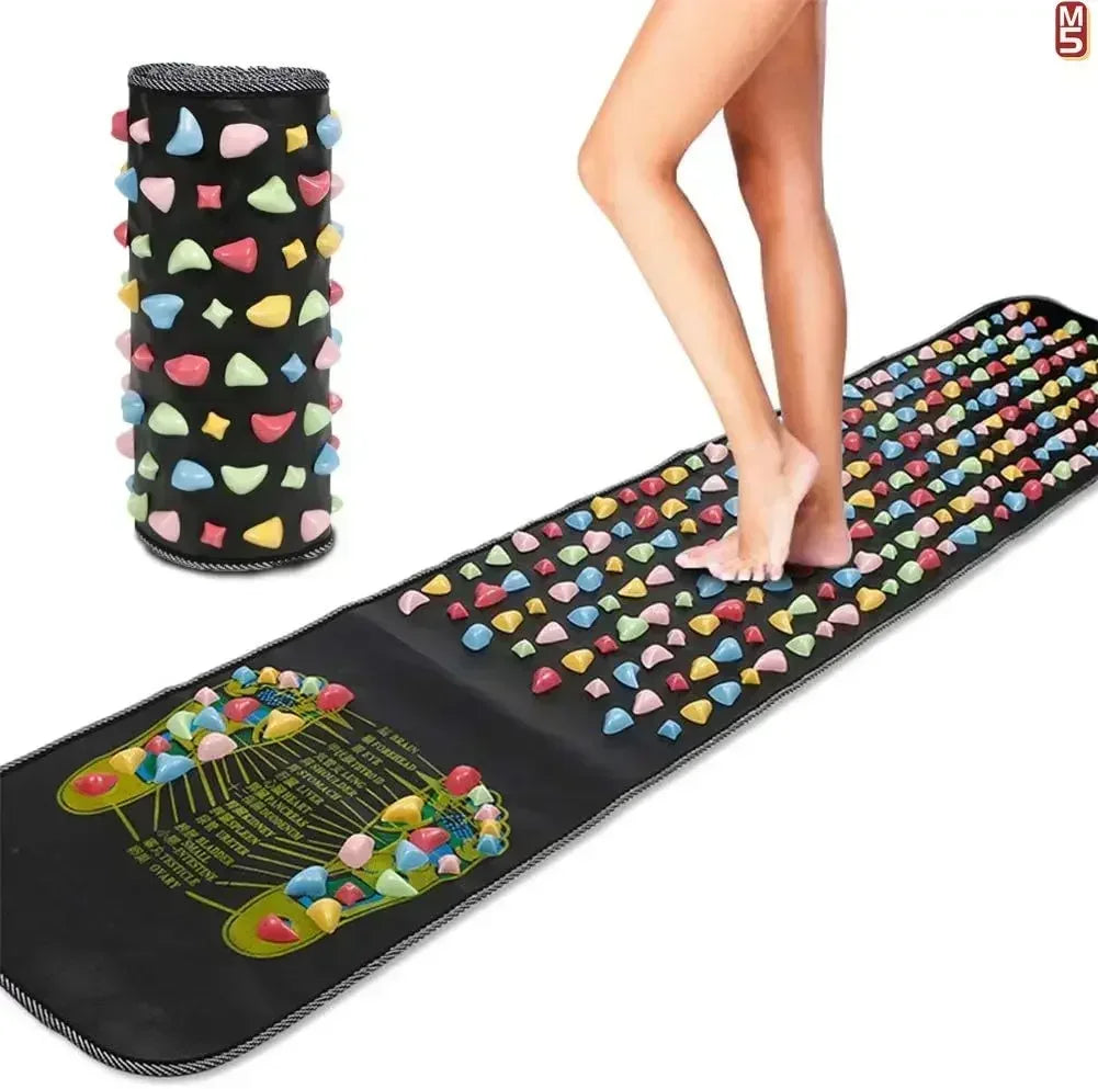 Premium Foot Massage Mat with Finger Pressure Plate and Simulated Cobblestone Path To Soothe Tired Feet and Relieve Pain