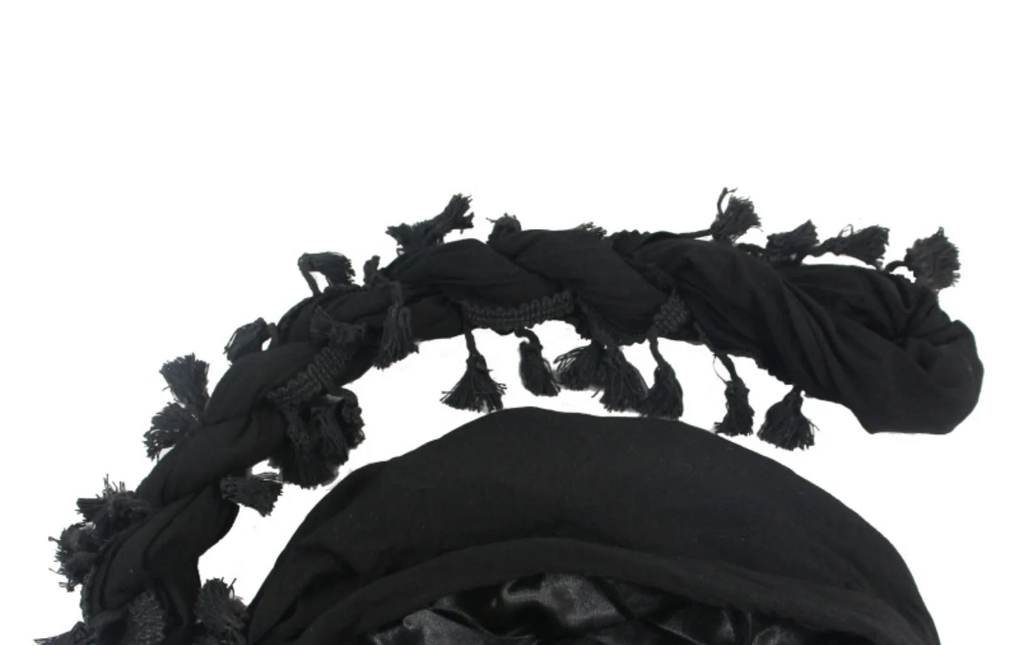 Men Hat Punk Burr Trim Twisted Tail Fringe Cotton Bandana Hat Hop Turban Hats Head Wrap Beanie Cap Solid Color Docker Hat 2024